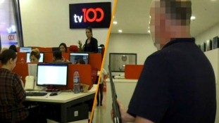 Tv100 izleyicileri şokta! Tv100'e pompalı tüfekle giren kim?